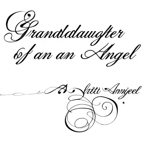 "Granddaughter of an Angel" music notes swirling tattoo design idea
