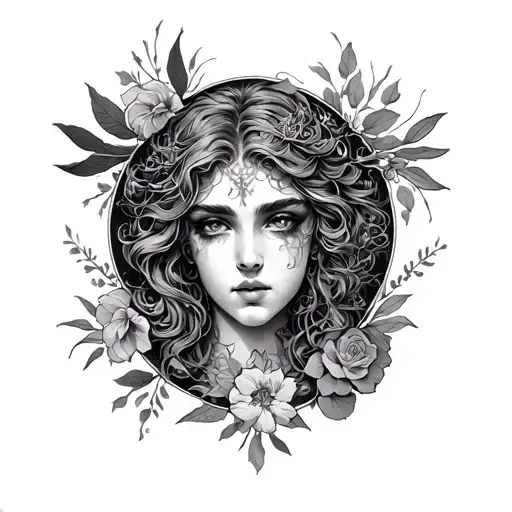 Eros & psyche tattoo design idea