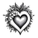 Heart Initials tattoo design idea