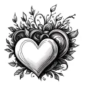 Heart Initials tattoo design idea