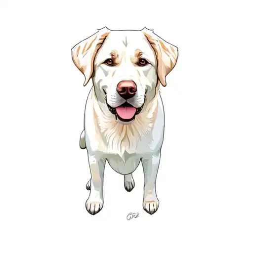 a labrador retriever tattoo design idea