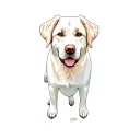 a labrador retriever tattoo design idea