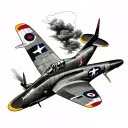spitfire fighter plane tattoo design idea
