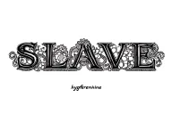 "Slave"  "sissy" "slave" "lace" "hyperfeminine" tattoo design idea