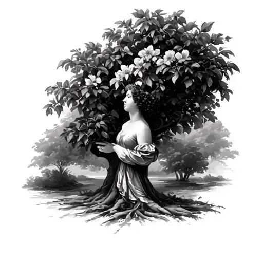 belle of georgia peach tree  tattoo design idea