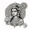 Laxmi tattoo design idea