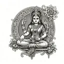 Laxmi tattoo design idea