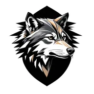 wolf looking forward tattoo design idea