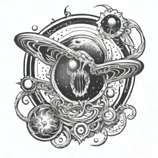 cosmic horror tattoo design idea