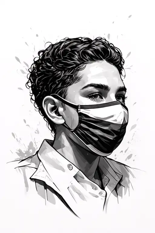 Beat The Odds with a portrait and a mask for three times i've beaten the odds tattoo design idea