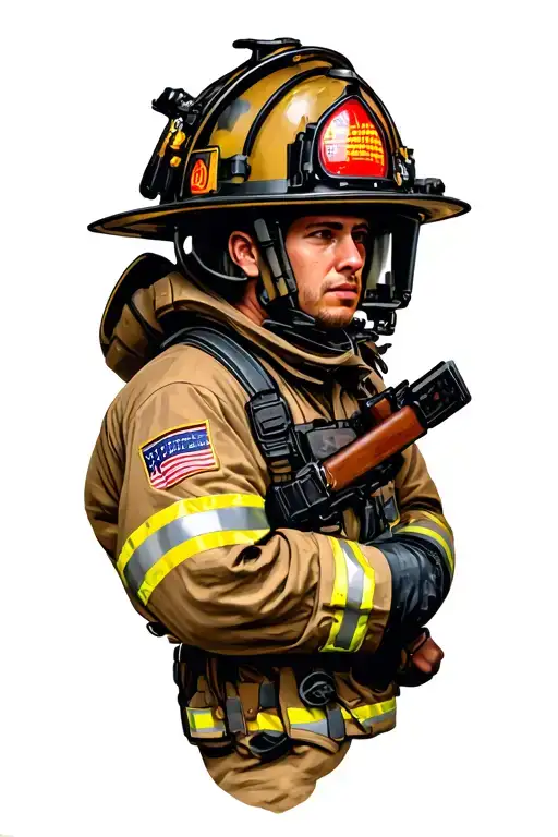 Firefighter tattoo design idea