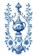 delftware pattern tattoo design idea