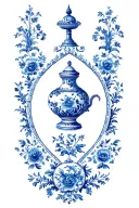 delftware pattern tattoo design idea