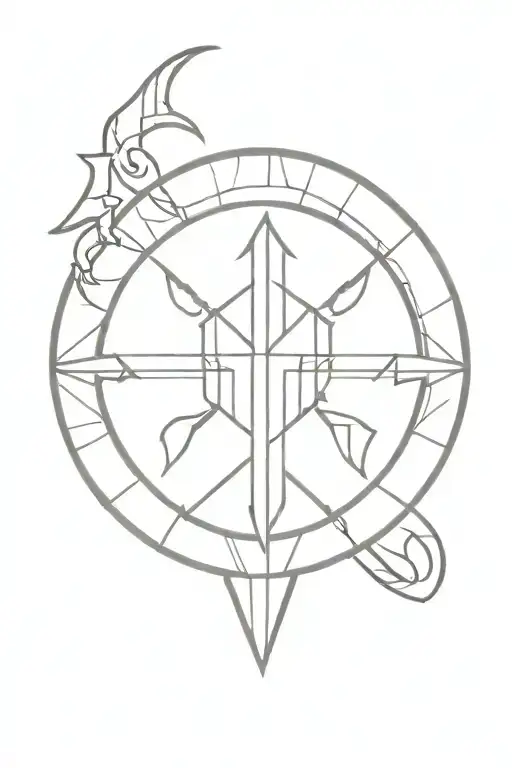 spartan, shield, spear tattoo design idea