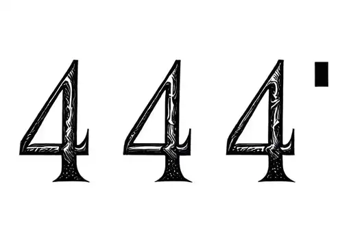 "444" tattoo design idea