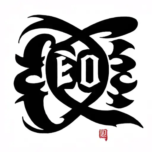 "G.E.O.C" irish tribal symbols tattoo design idea