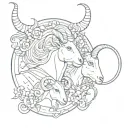 taurus aries Capricorn combined together tattoo design idea
