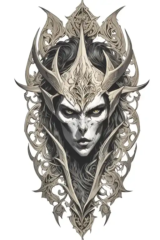 Diablo 3 video game Auriel tattoo design idea
