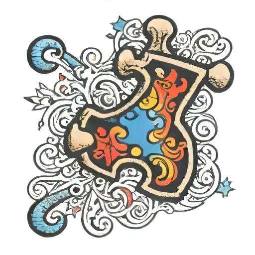 autism awareness puzzle piece tattoo design idea