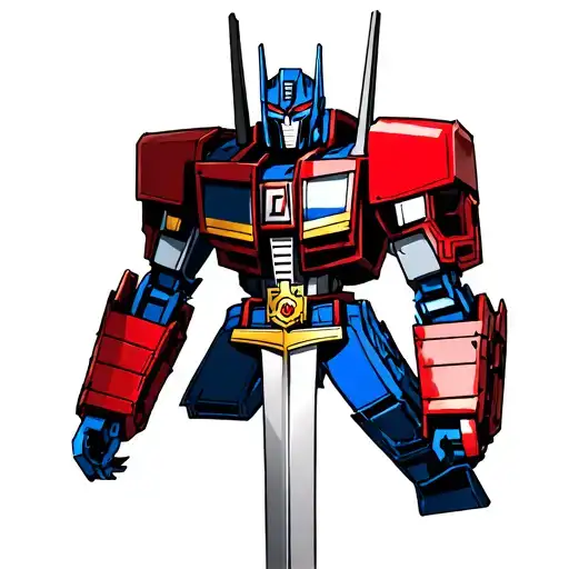 optimus prime sword tattoo design idea