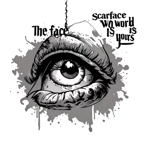 Scarface the world is yours tattoo design idea