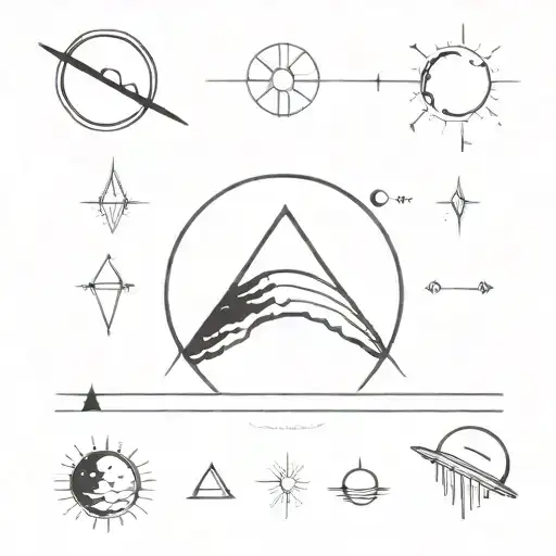 Dark side of the moon eclipse lunar tattoo design idea