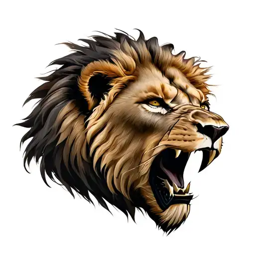 lion rawr apex predator tattoo design idea