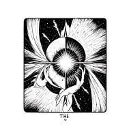 tarot Card The Star” shines brightly in contrast. A luminous celestial body radiates hope and renewal tattoo design idea