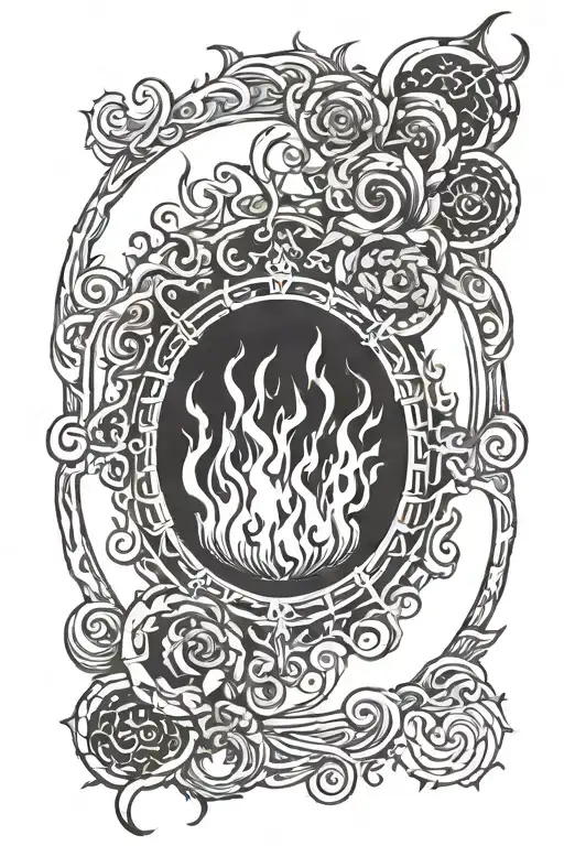 Fire Ring tattoo design idea
