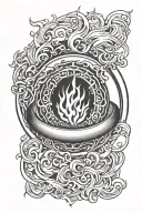 Fire Ring tattoo design idea
