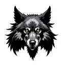 odin, ravens and fenrir viking norse wolf tattoo design idea