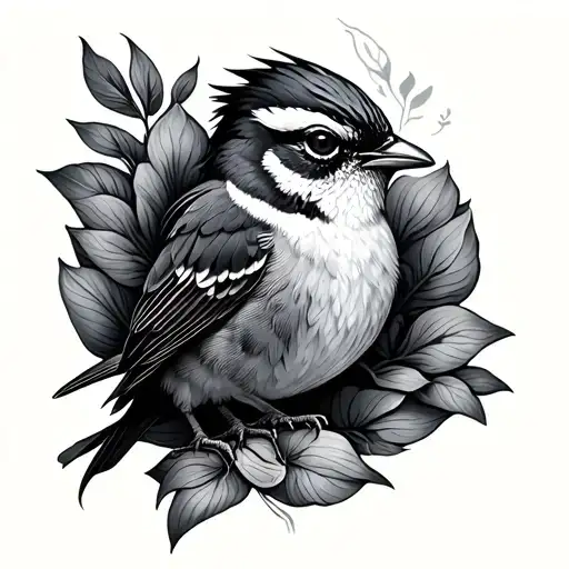 Wren tattoo design idea