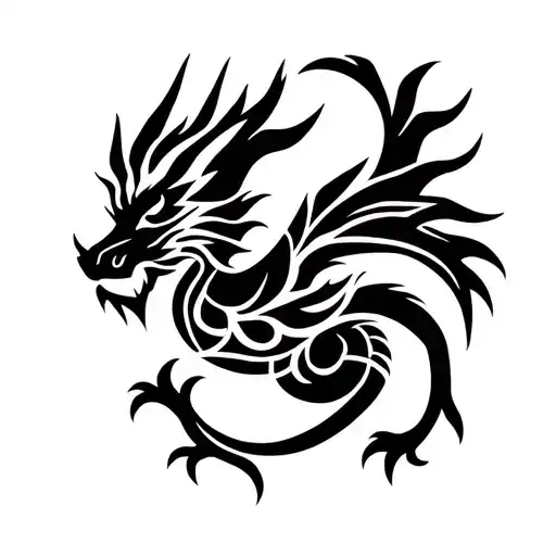 dragon calf tattoo tribal design tattoo design idea