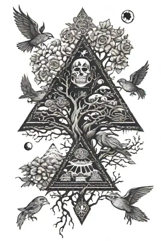 eyeball pyramid dragon roses skull big tree of life waterfall moon whale nasty bird snakes earth mushrooms marijuana lea tattoo design idea