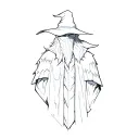 wizard with a ski mask tattoo design idea