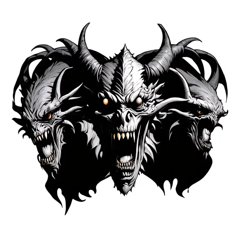 well fed demons behave better than famished saints tattoo design idea