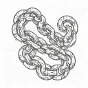New Chains Same Shackles words tattoo design idea