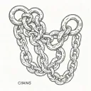 New Chains Same Shackles words tattoo design idea