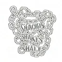 New Chains Same Shackles words tattoo design idea