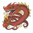 ouroboros tattoo red dragon eating itself tattoo design idea