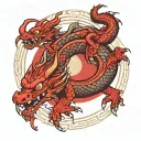 ouroboros tattoo red dragon eating itself tattoo design idea