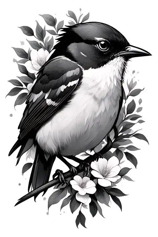 Nightingale tattoo design idea