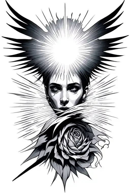 Coulenge, light ray light tattoo design idea