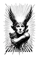 Coulenge, light ray light tattoo design idea