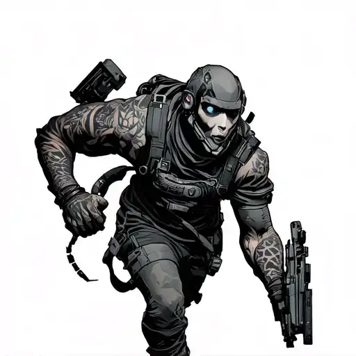 Cyberpunk Edgerunner tattoo design idea