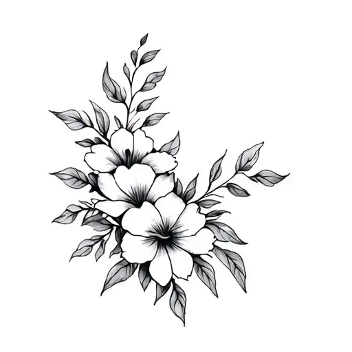 Filler Floral tattoo design idea