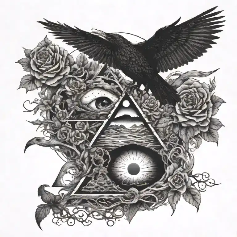 pyramid,eyeball,dragon,roses,tree of life,waterfall,moon,whale,nasty,raven, snakes,earth,mushrooms,marijuana  tattoo design idea