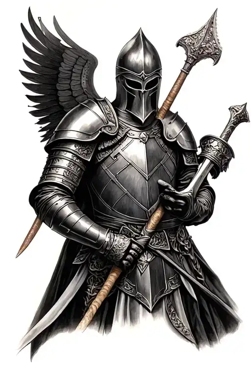 maltese knight tattoo design idea