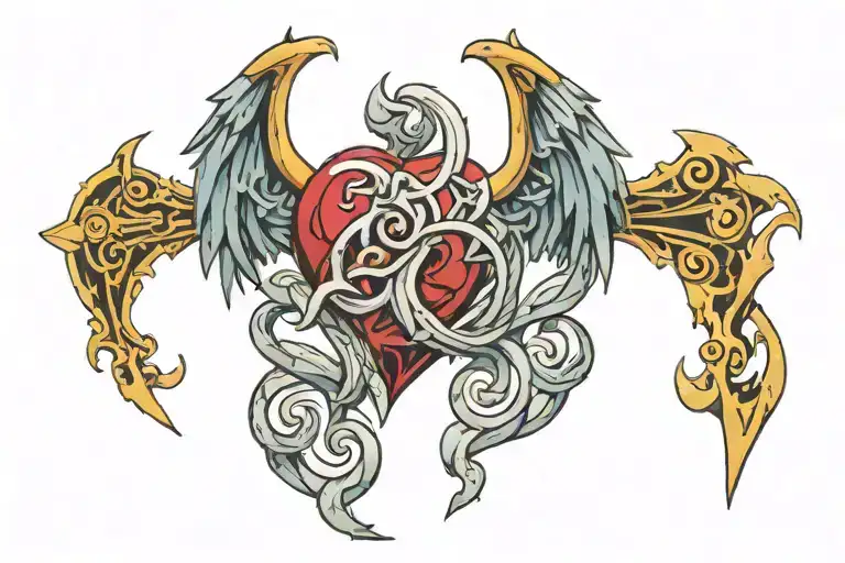 change of heart yu gi oh card tattoo design idea