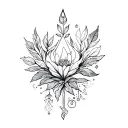 Four elements of nature tattoo design idea